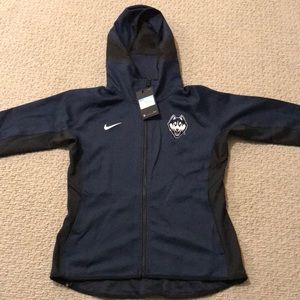 Nike UConn Huskies dri-fit zip hoodie, women’s medium (M), NWT, Navy
